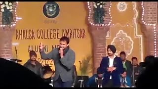 "Amrinder Gill" At Khalsa College Amritsar Sharing His College Days memories Ashke Movie Bhangra