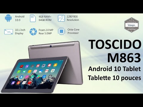 Toscido M863 Touch screen tablet 10 inches android 10 - 4GB Ram & 64GB Rom - Octacore - Unboxing
