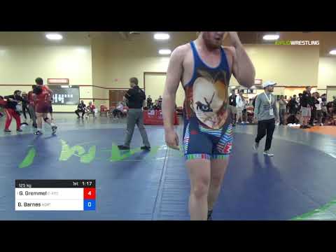 2018 Marine Corps US Open/UWW Junior Freestyle 125 Rnd Of 16 - Gannon Gremmel (C-RTC) Vs. Brian Ba