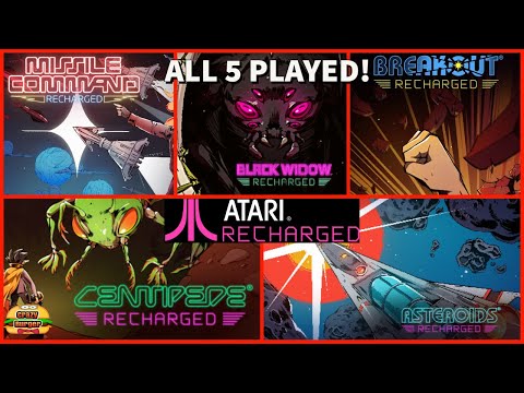Atari Recharged! Asteroids, Missile Command, Black Widow, Centipede & Breakout Recharged ALL Played!