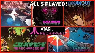 Atari Recharged! Asteroids, Missile Command, Black Widow, Centipede & Breakout Recharged ALL Played!