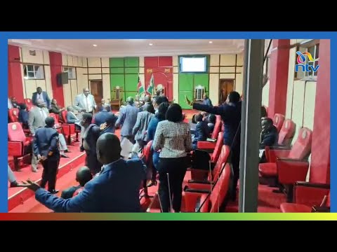 Fist fights at Kericho Assembly after MCAs impeach Governor Eric Mutai