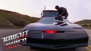 Michael Stops a Truck From Crashing | Knight Rider