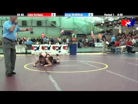 Luke Fortuna vs. Isaac McMillan at 2013 FILA Cadet Nationals - FS