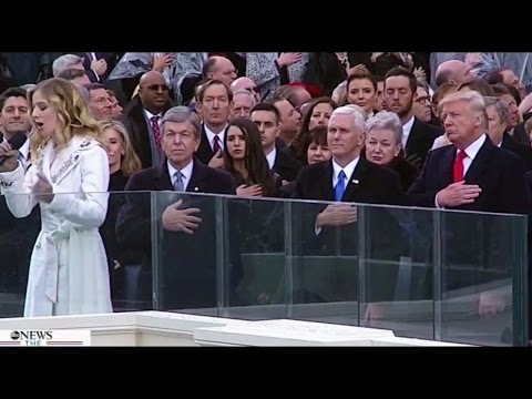 HD Jackie Evancho - National Anthem (SINGING LIVE) on President Donald Trump's Inauguration