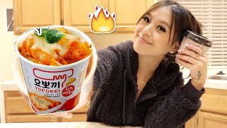 Trying Korean Food Off Amazon! *CHEESY TOPOKKI*