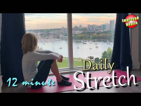 12 Minute DAILY STRETCH | Floor Stretches with a View 💗