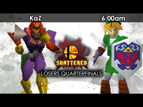Smash 64: FN | KaZ (Captain Falcon) V SMT | 6:00am (Link) - Shattered 95 Tournament SSB64