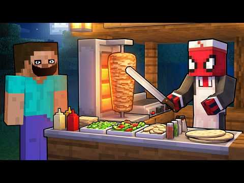Minecraft AMA Gece 3'te Restoran Kurduk