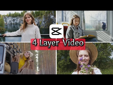4 layer video tutorial by  CapCut PC|Create 4 video on one screen|Split screen video on capcut