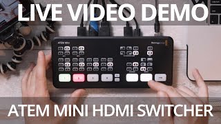 Video thumbnail for Live Demo: ATEM Mini HDMI Switcher by Blackmagic Design by LensProToGo