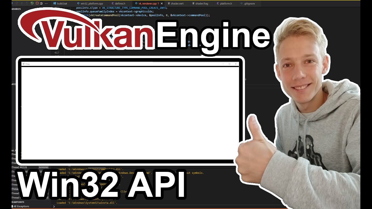 C++ Vulkan Engine | Windows Window and Game Loop (Platform Layer)