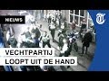 Beelden: groep gaat agenten te lijf in Doetinchem