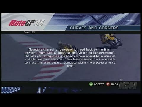 MotoGP '06 Xbox 360 Gameplay - Corners Challenge