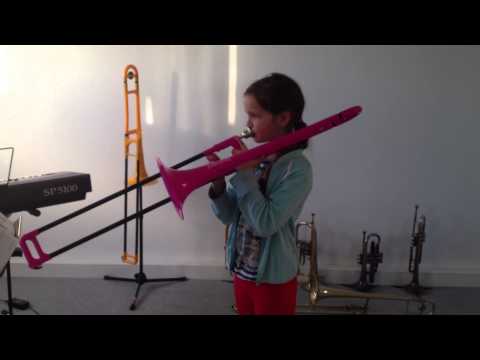 Muzieklessen bij Roxi - Trombone les - Sienna