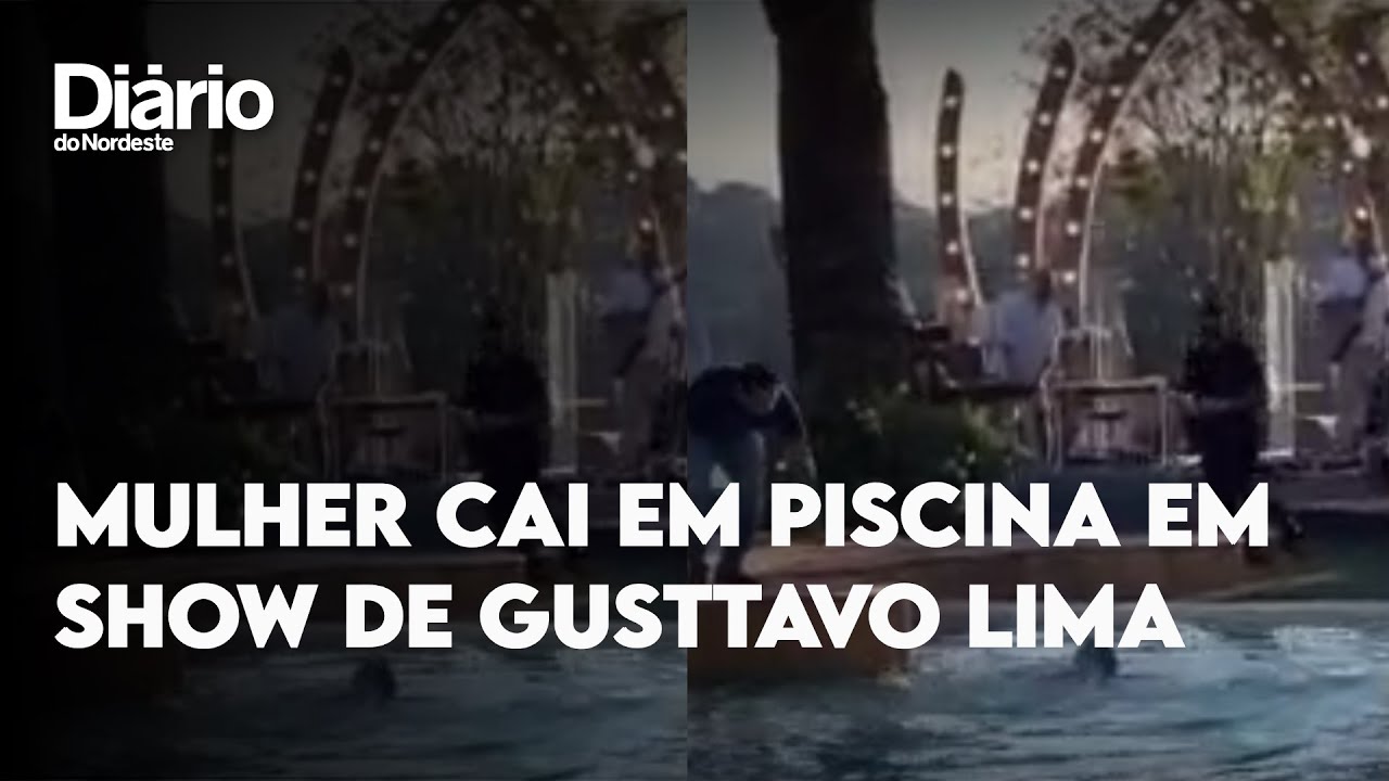Imagem da notícia Mulher cai em piscina e quase se afoga durante gravação de DVD do Gusttavo Lima; veja vídeo
