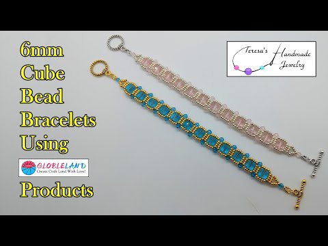 6mm Cube Bead Bracelets Using Globleland Products #globleland #beading #diybeadedjewelry