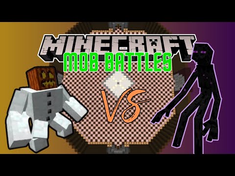 MUTANT ENDERMAN  vs MUTANT SNOW GOLEM | Minecraft Mob Battles | Mutant Monsters Mod by Fuzs