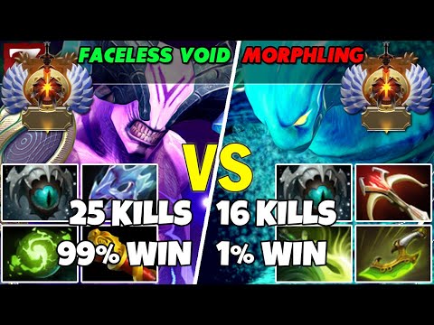 FACELESS VOID (Carry) vs MORPHLING (Carry) - Epic Battle Of Immortal Rank Dota 2 Players - Z Dota 2