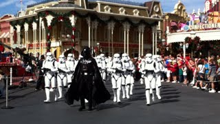 Darth Vader Disney Christmas Parade Stormtroopers Magic Kingdom