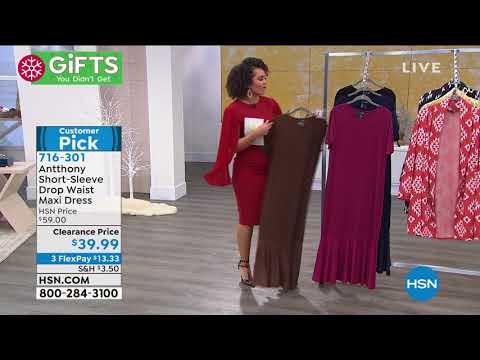 Antthony ShortSleeve Drop Waist Maxi Dress