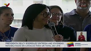 Delcy Rodríguez entrega 440 viviendas rehabilitadas en Catia, 7 de septiembre de 2026