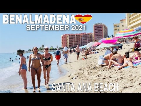 BENALMADENA SPAIN BEACH WALK SEPTEMBER 2021 - SUNSET Beach - Latest Summer Beach Walk Updates [4K]