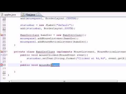 Java Video Tutorial Part 75 Mouselistener Interface