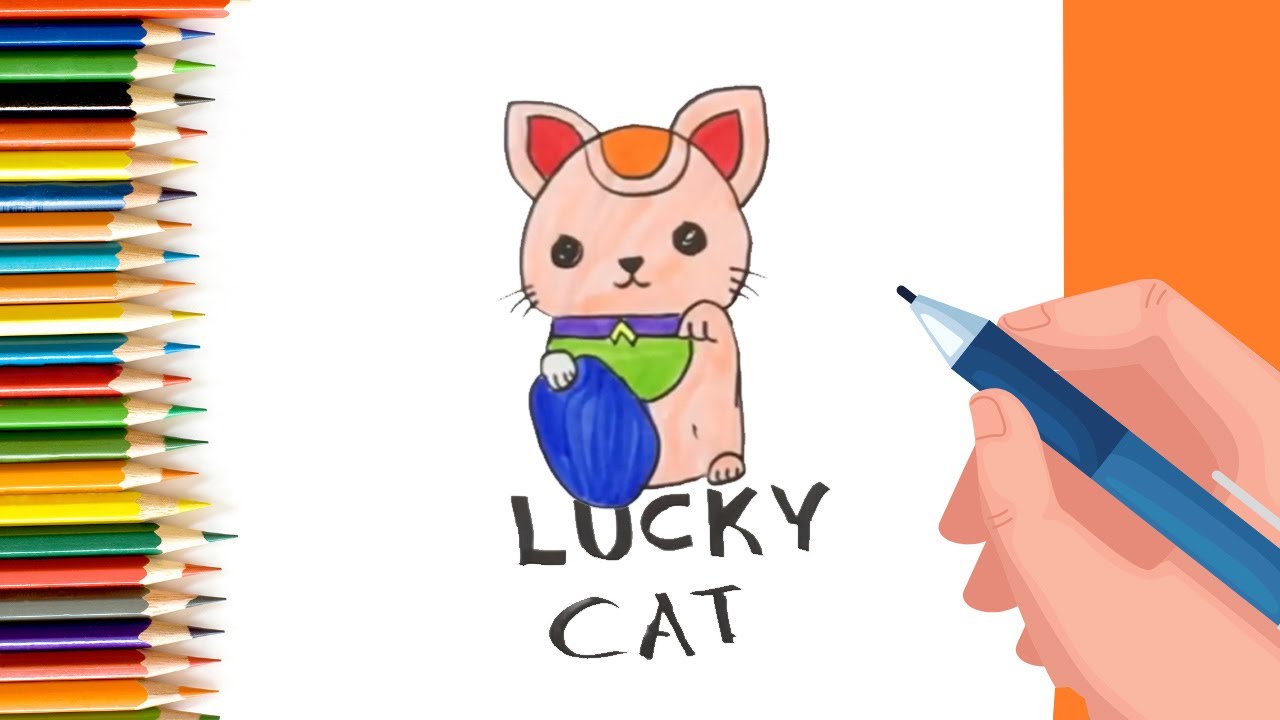 How to draw Chinese Lucky Cat