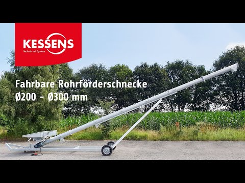 Unsere fahrbare Rohrförderschnecke mit einem Durchmesser von Ø200 bis Ø300 mm ist die perfekte Lösung für den Transport von körnigen bis mehligen Schüttgütern.