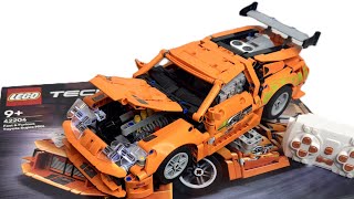 How to Build, Motorize and light up LEGO Technic 42204 Toyota Supra MK4 Fast & Furious MOC RC (4K)
