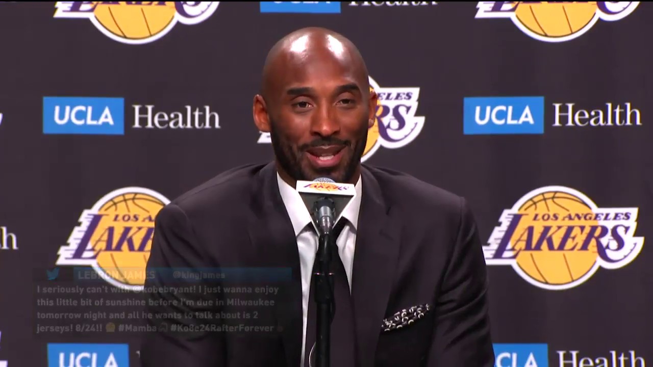 Kobe Bryant Jersey Retirement Press Conference