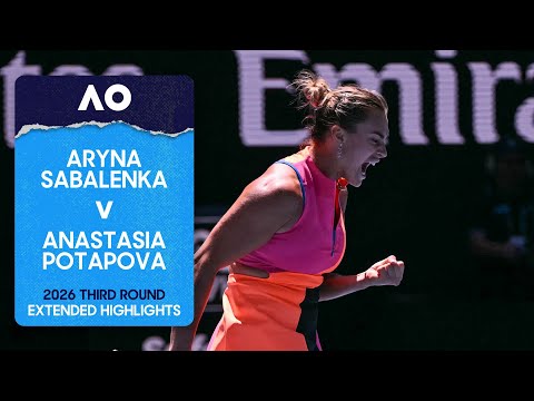 Aryna Sabalenka v Anastasia Potapova Extended Highlights | Australian Open 2026 Third Round