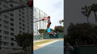 MY FIRST DUNK!!! Lookin’ like Lil Bow Wow in “Like Mike.” ⛹🏽‍♂️😂🏀