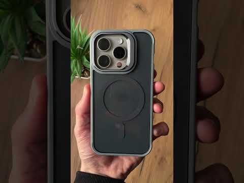 Чехол для iPhone 15 Pro Max, SHADOW Case, с MagSafe, защитный прозрачный бампер, серый - фото 1 - id-p2115441373