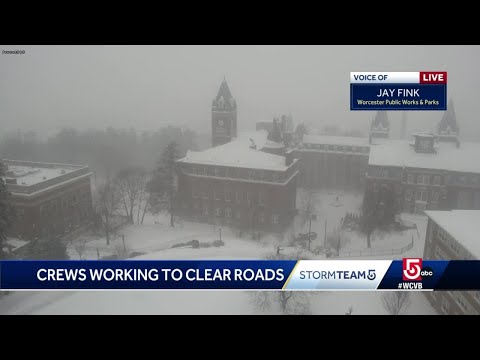 Worcester road crews managing Friday storm