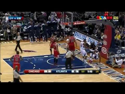 Josh Smith complete highlights 25 pts 6 blocks 4 steals vs Chicago Bulls 01/07/2012 HD