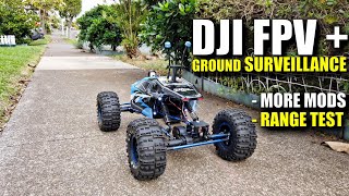 DJI Digital FPV+ 50mbps Ground Surveillance Range Test on RC Rock Crawler + MORE MODS!
