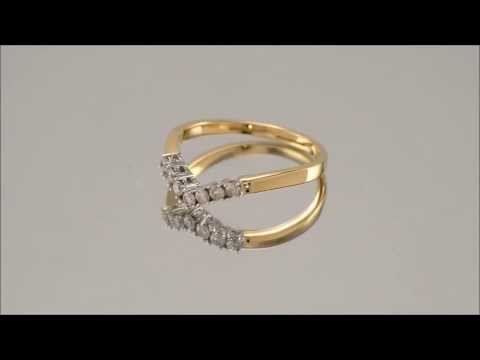 18ct Gold 1/4ct Diamond Wishbone Ring - D4202