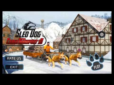 Snow Dog Sledding Transport: Dog Simulator Games Video