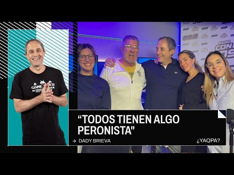 Actor and comedian Dady Brieva at YAQPA with Ernesto Tenembaum.