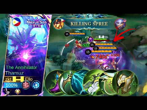 NEXUS SEA THAMUZ SKIN + GREEN BUILD GAMEPLAY🔥(BROKEN 2026) MLBB