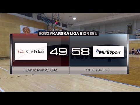 Pekao SA vs Multisport - XIX kolejka - III Liga Warszawa - Koszykarska Liga Biznesu