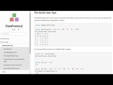 Intro to Julia DataFrames