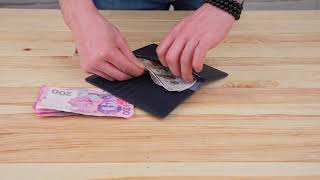 Вертикальне портмоне SHVIGEL 13993 синій