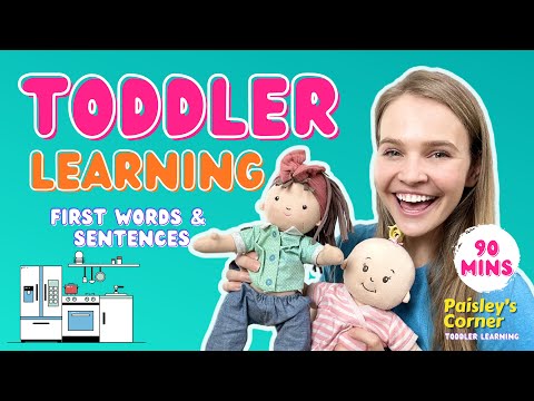 Toddler Learning Video - Kitchen | First Words & First Sentences for Toddlers | Toddler Videos