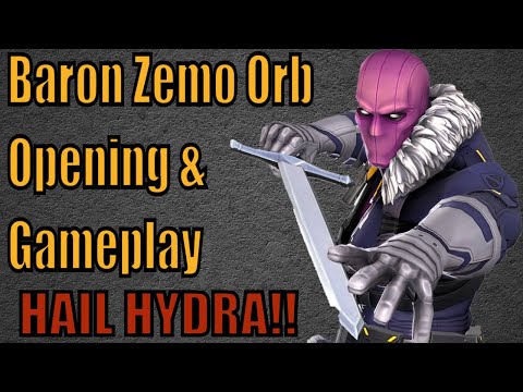 Baron Zemo Orb Opening & Gameplay! HAIL HYDRA! Marvel Strike Force