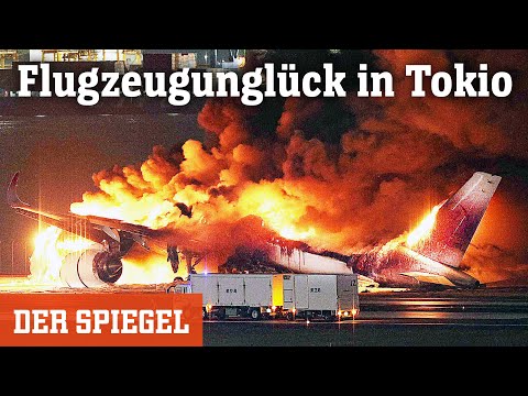 Tokio: Flugzeug der Japan Airlines fängt bei Landung Feuer, Passagiere evakuiert | DER SPIEGEL