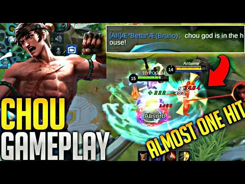 BRUNO: CHOU GOD IS IN THE HOUSE!🔥almost one hit claude😱 • Rank Gameplay • ChouGameplay #16 • MLBB