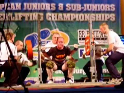 Sub-Juniors Men's class: -93/-105/-120/+120 kg Squats 2014 European Powerlifting Championships